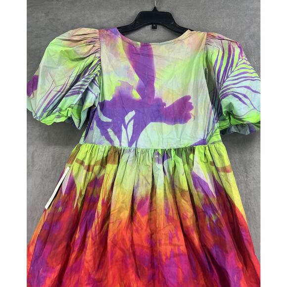 Anthropologie Plenty by Tracy Reese Puff-Sleeve Surplice Dress Size Xs - Picture 6 of 10